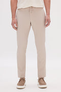 AC&Co / Altınyıldız Classics Men's Beige Slim Fit Tapered Waist-Tie Side Pocket Pleated Pants
